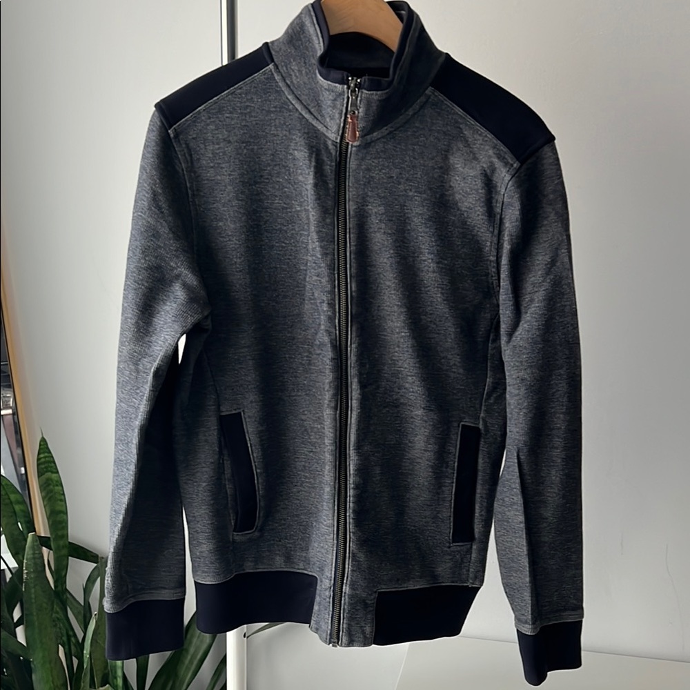 Banana Republic Gray Zip Up cotton Sweater S